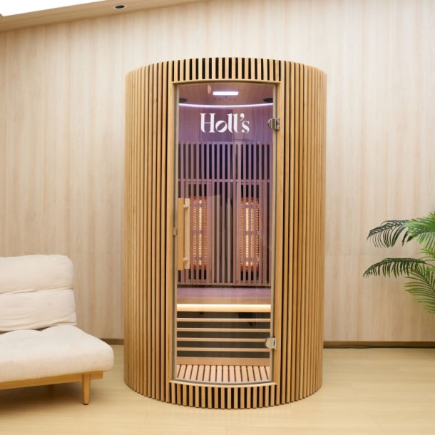 Sauna Moon Infrar&oslash;d Rund 1 plads tr&aelig;farve Holls